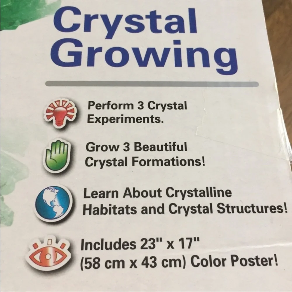NWT Smithsonian Crystal Growing Kit Earth Science Experiment Ch…